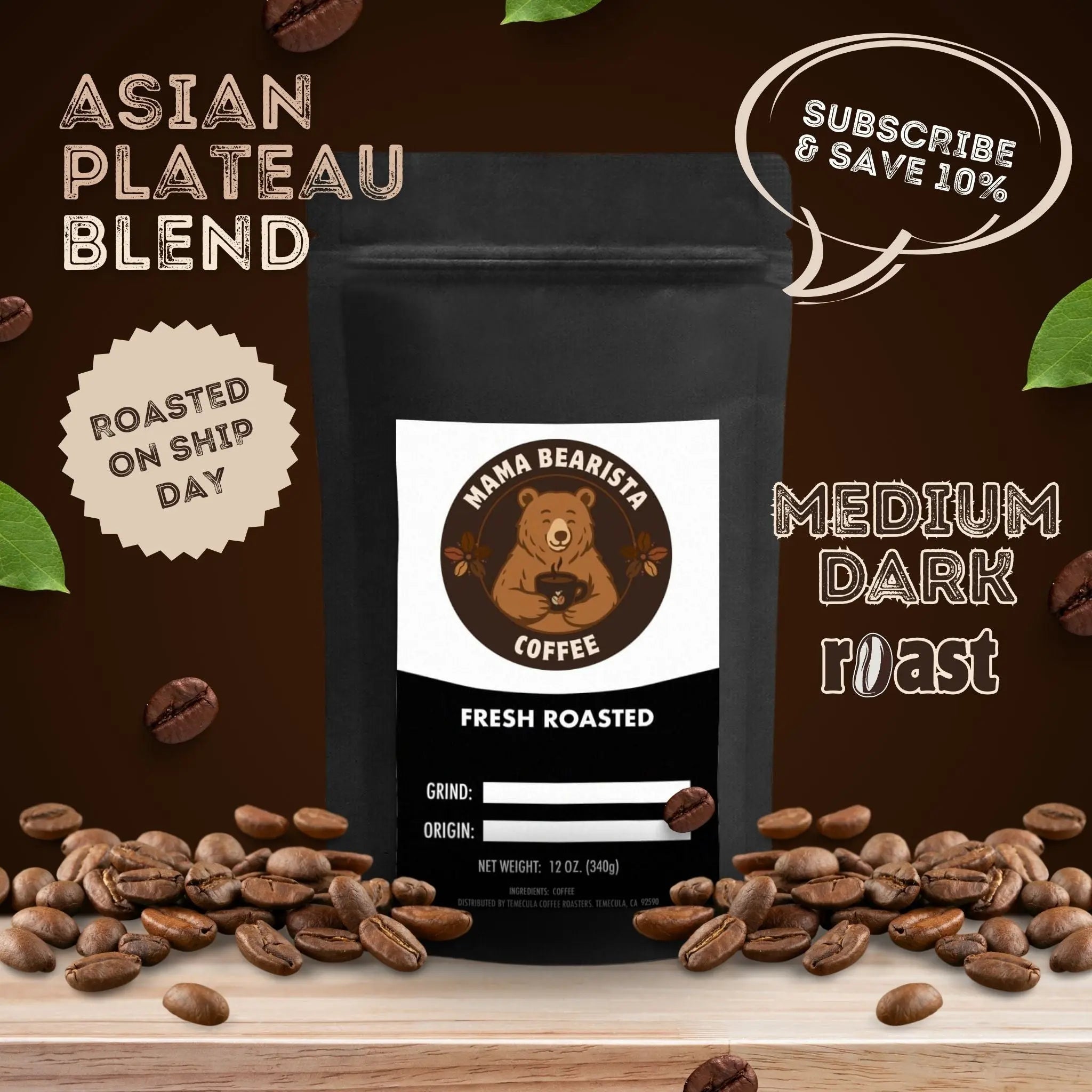 Asian Plateau Blend Mama Bearista Coffee
