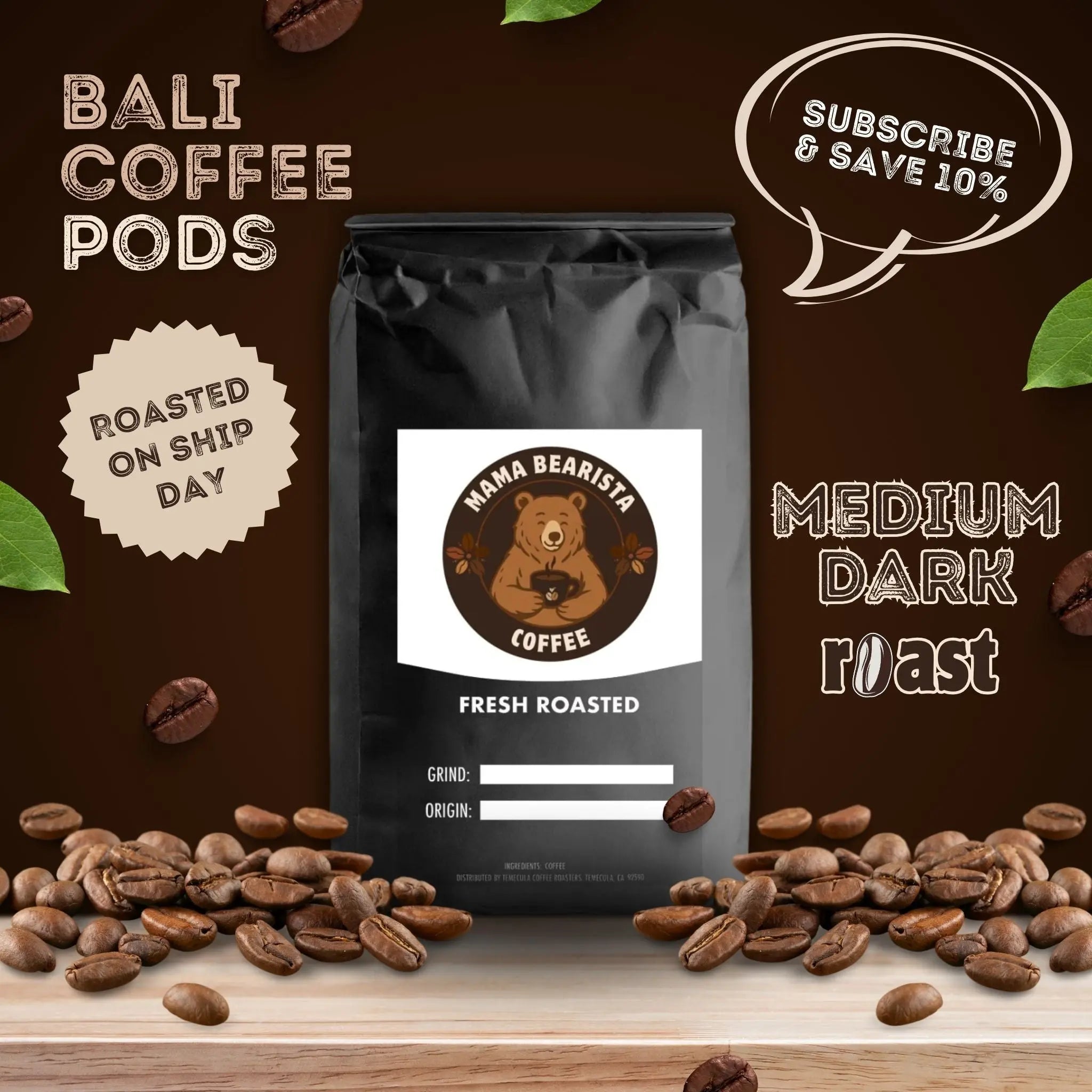 Bali Coffee Pods Mama Bearista Coffee