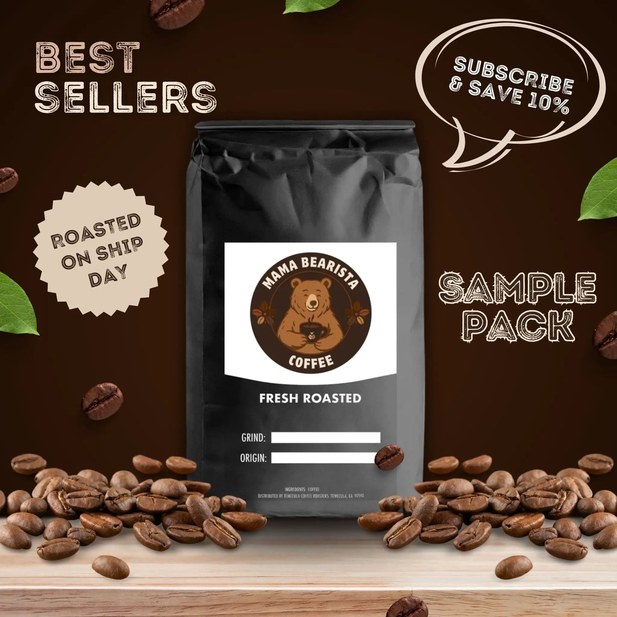 Best Sellers Sample Pack Mama Bearista Coffee