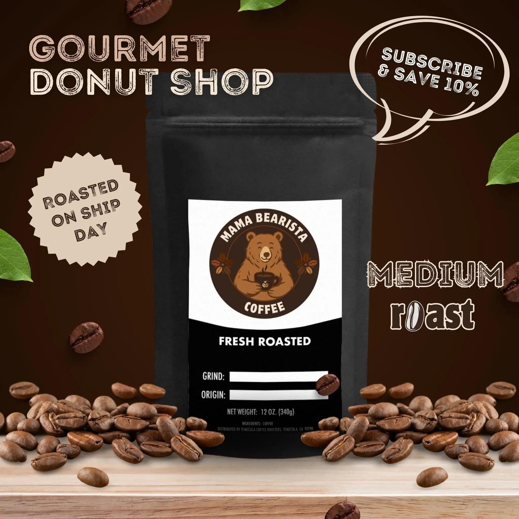 Gourmet Donut Shop Mama Bearista Coffee