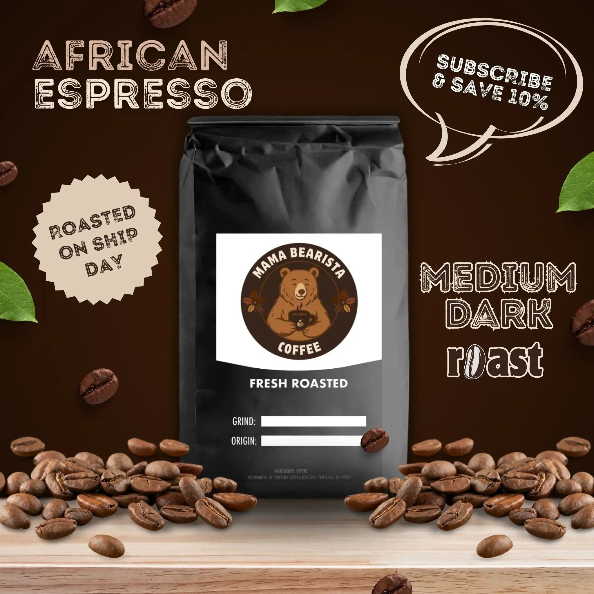 African Espresso Mama Bearista Coffee