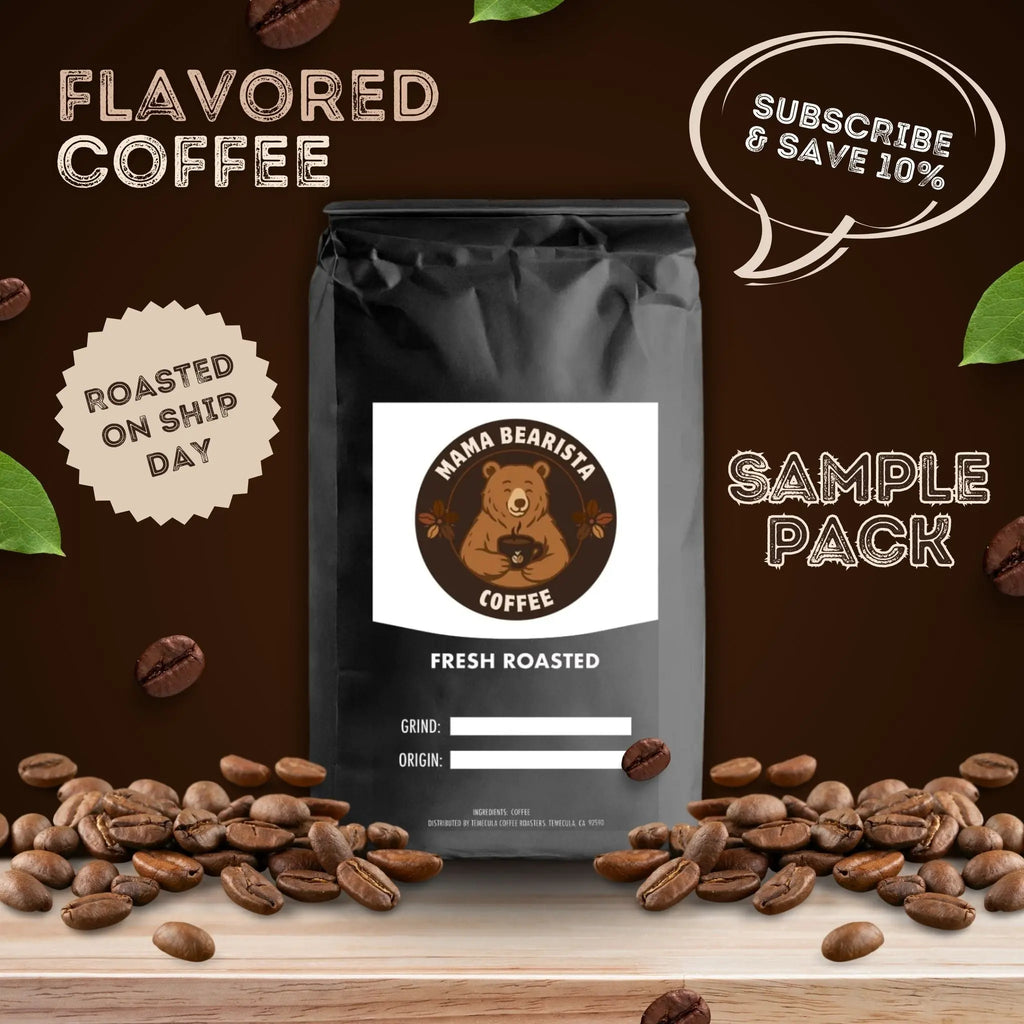 Flavored Coffees Sample Pack Mama Bearista Coffee