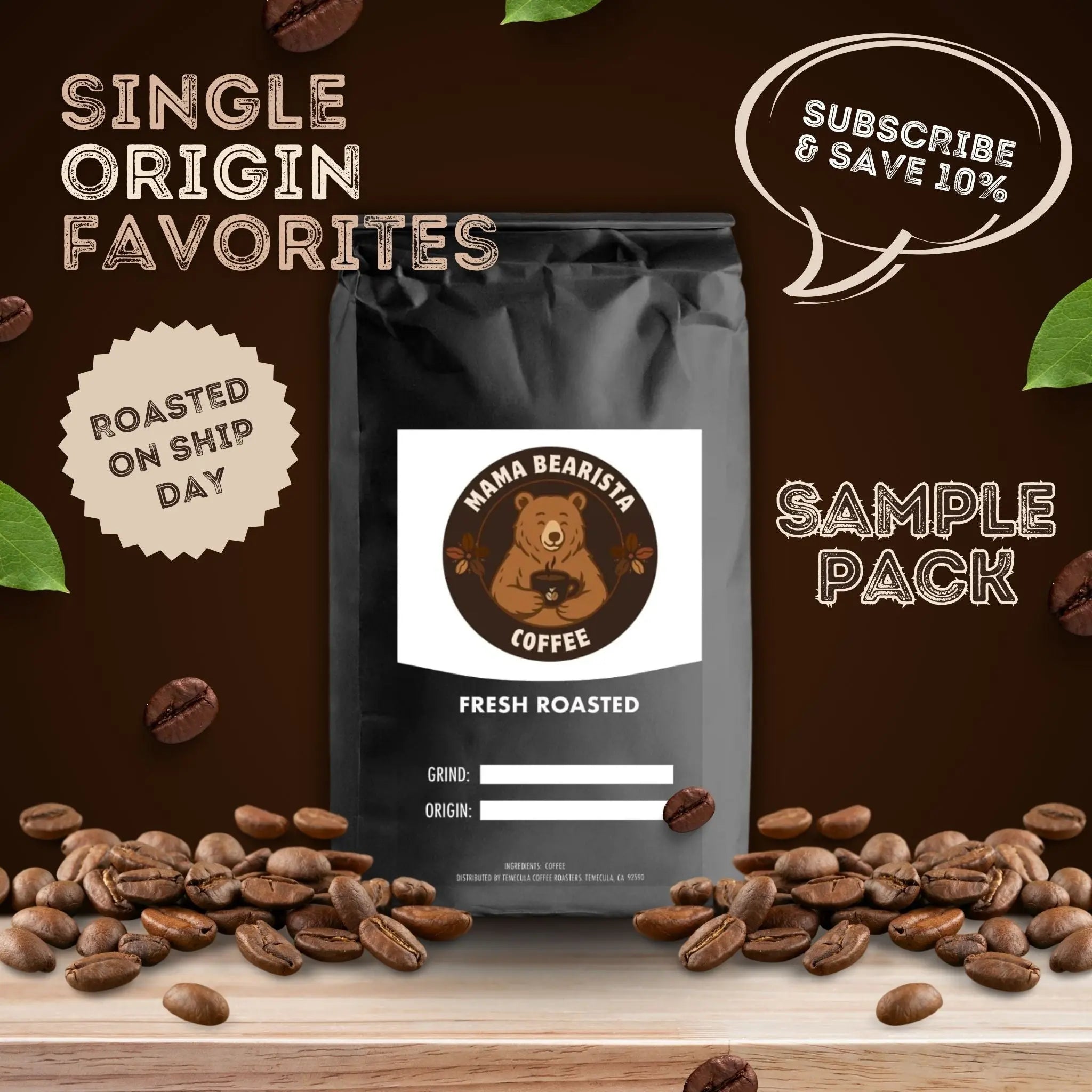 Single Origin Favorites Sample Pack - Mama Bearista Coffee
